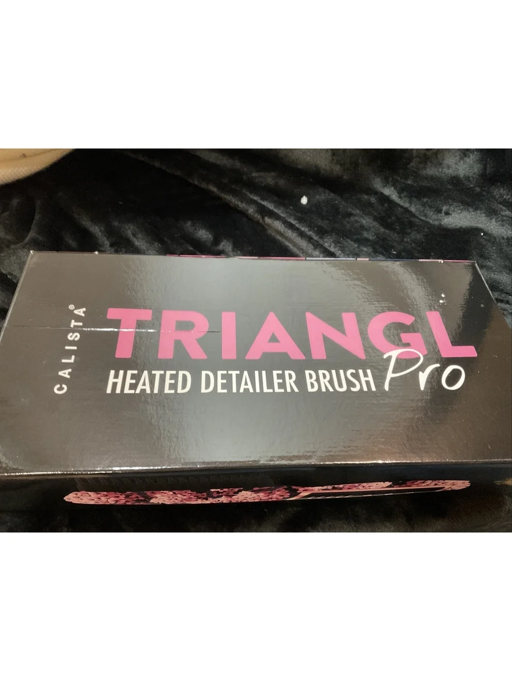 NIB Calista TrainglPro Heated Detailer Brush in Black And Rose Gold-NEW